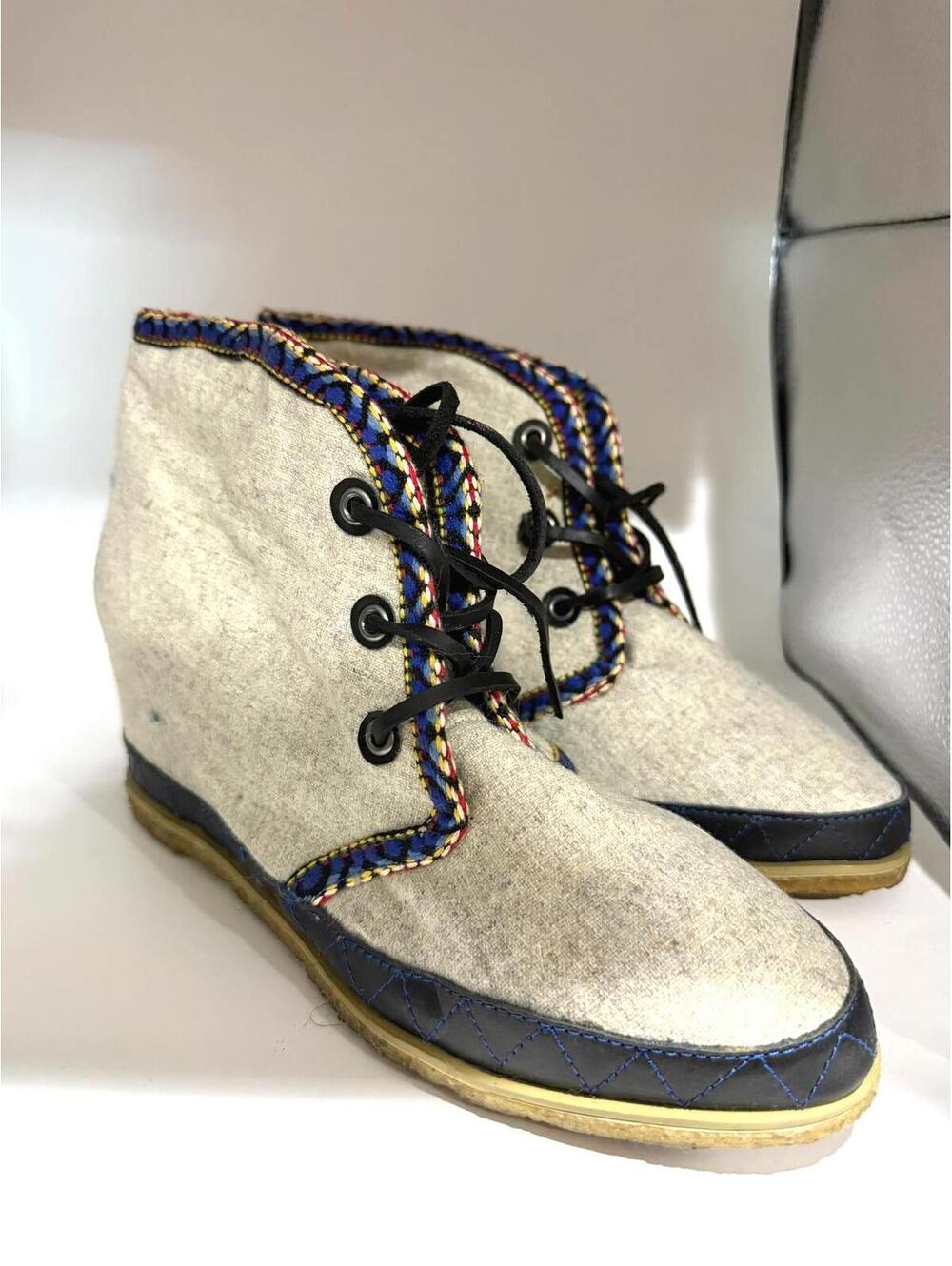 80%20 8.5 Women's Wedge Ankle Boots with Lace-Up Detail